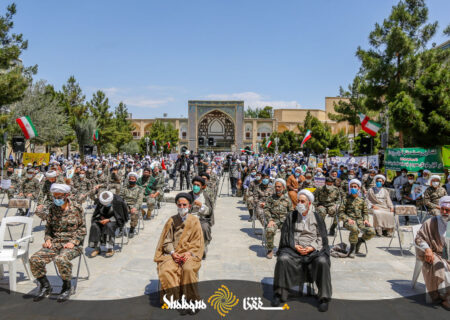 همایش حمایت از نهضت مقاومت و محکومیت جنایات  استکبار علیه فلسطین و افغانستان در مدرسه فیضیه